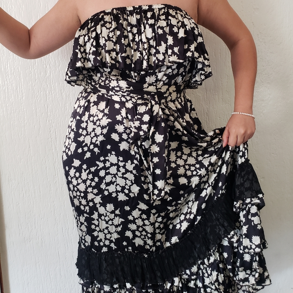 Miss Young Lee Silk Printed Midi Dress